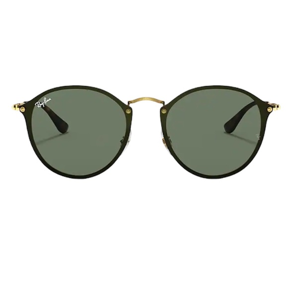 RAY BAN Blaze Round Sunglasses Gold And Green RB3574-N - Picture 1 of 14